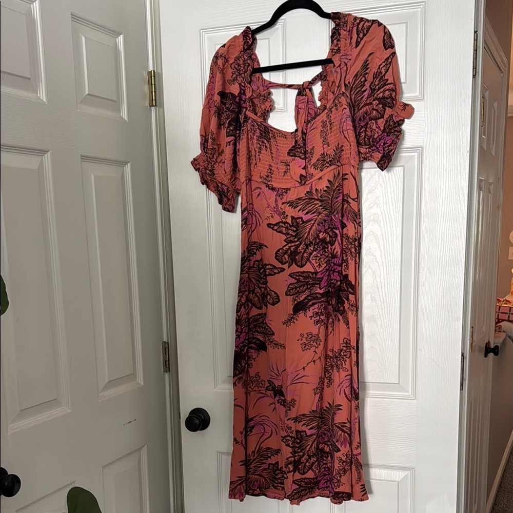 Anthropologie Floral Pink Dress